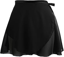 Women's Ballet Skirt Wrap Skirt Chiffon Dance Skirt Adjustable Waist Ties Gymnastics Ballet Skirt