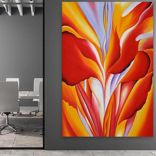 Impression murale fleurs de feu tableau impressionnisme abstrait - 5