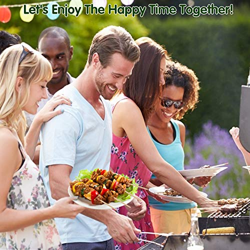Minisland 12 Inch Premium Bamboo Skewers for Grilling 4mm Thick Sturdy BBQ Shish Kabob Heavy Food Sticks 100 Counts in 2 Packs-MSL141