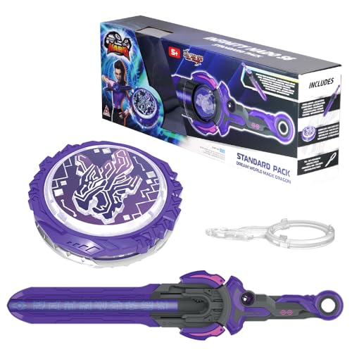 Infinity Nado peonza para niños Juguete de Metal niños, Battle Tops peonza Lanzador Juguete niños, Spinning Tops niños de 5 6 7 8 9 10 11 12 años, Standard Pack Dream World Magic Dragon