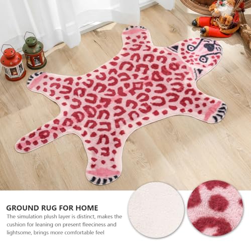 Tapis de sol rose antidérapant Operitacx en polyester lavable pour salon