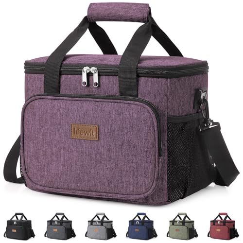 Lifewit Sac Isotherme Repas 15L(24 Canette), Grand Glaciere Souple Isothermes Homme et Femme, Portable Lunch Bag Box, Sacs Dejeuner pour Travail, Pique Nique,...