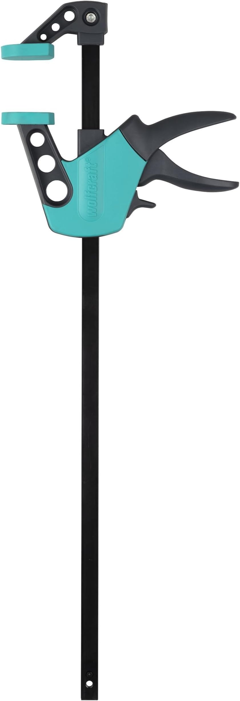 Wolfcraft Einhandzwinge Easy 75-500 mm 3023000 / Einfaches Spannen und Lösen der Zwinge mit nur einer Hand - ideal für den Heimwerker/Spannkraft von starken 90 kg
