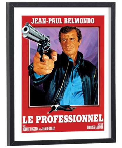 Affiche cinéma culte Le Professionnel pour salon - Tableau déco vintage 30 x 40 cm