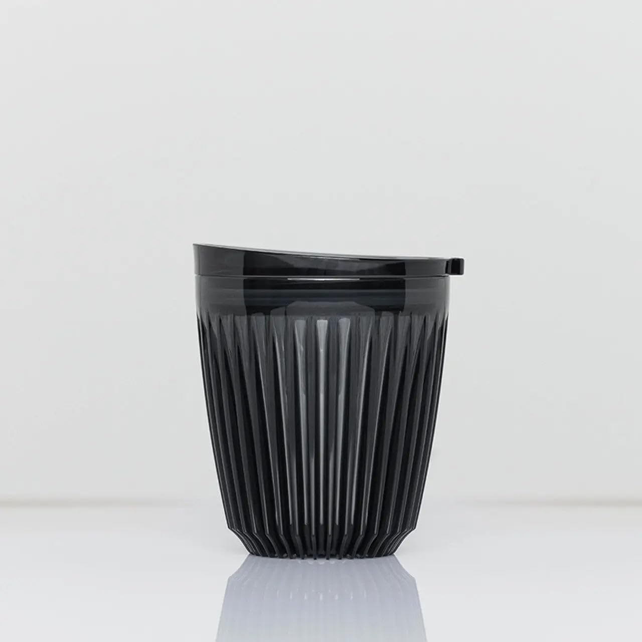 Huskee Renew Range Cup & Lid- Amber and Smoke - (6oz, 8oz, 12oz, 16oz) (Smoke, 12oz Cup & Lid)