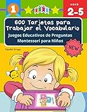 600 Tarjetas para Trabajar el Vocabulario Juegos Educativos de Preguntas Montessori para Niños Español Griego: Easy learning basic words cartoon ... en imágenes para educación infantil