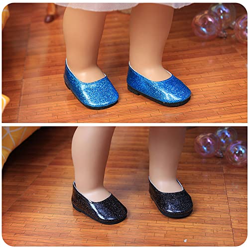 Fundolls FAIRYDOLLS-SHOES-10 PAIRS GLITTE 10-Pairs 18-Inch Doll Shoes Set thumb #7