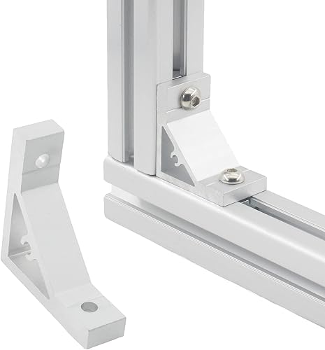 Miniatura 6 de 4 soportes de esquina de perfil de aluminio de soporte fuerte, conectores de esquina resistentes, soporte de esquina de perfil de extrusión de