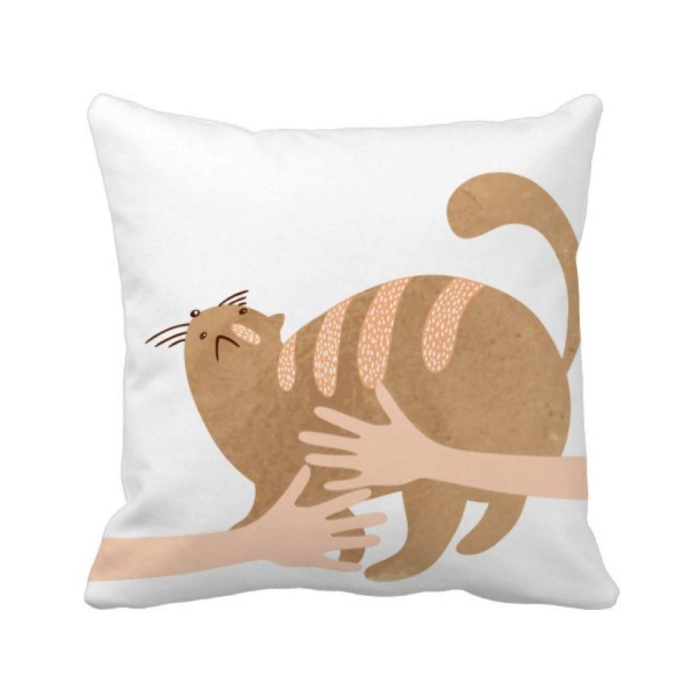 Coussin de cou chat aquarelle marron un câlin réconfortant au quotidien