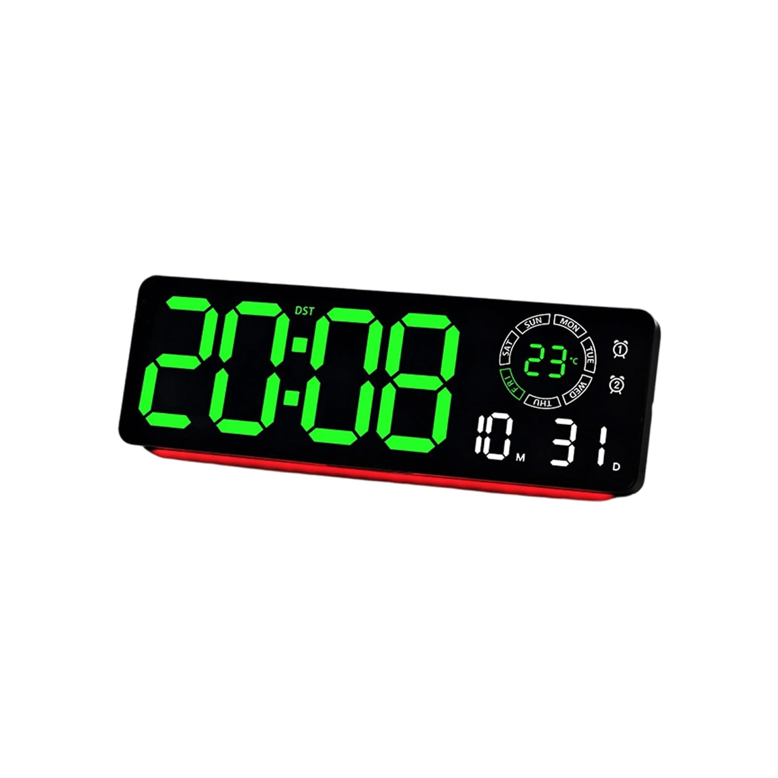 Kalttoy Green Digital Alarm Clock With Real Time Temperature And Contemporary Design For Any Room Digital Alarm Clock