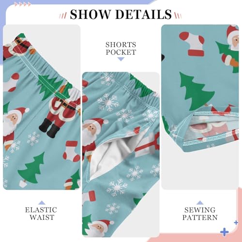 Boys' Pants Christmas Santa Claus Gifts Sock Long Bottoms Jogger Pants Elastic Waist Trousers with Pockets S-XL4
