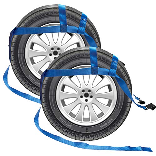 BANG4BUCK 2 Pieces 17" to 21" Rim Car Rachet Tow Dolly Basket Straps