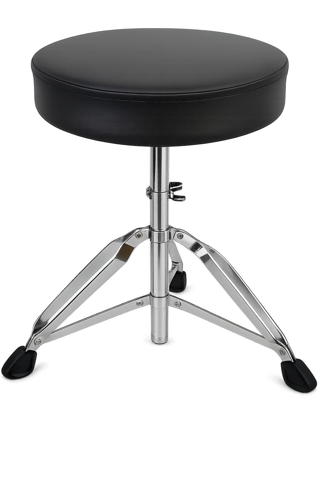 Deep ROCKMUSIC - Asiento Taburete SILLIN Ajustable TR26 para BATERIA ACUSTICA Y BATERIAS ELECTRONICAS con Asiento Acolchado