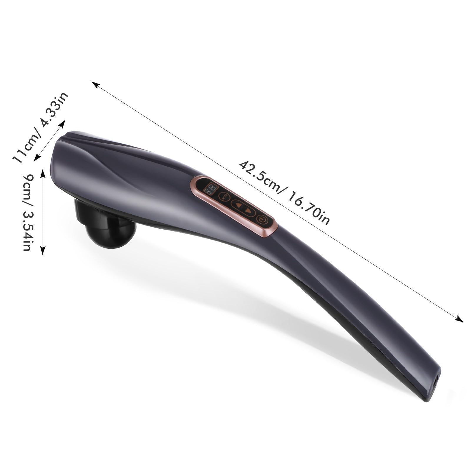 Masseur Corporel Portatif 10 Niveaux 8,4v 24w, Noir ABS