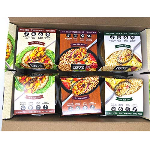 Kitchen & Love Best Sellers Variety Box 6-Pack | Vegan, Ready-To-Eat, No Refrigeration Required #TOP2
