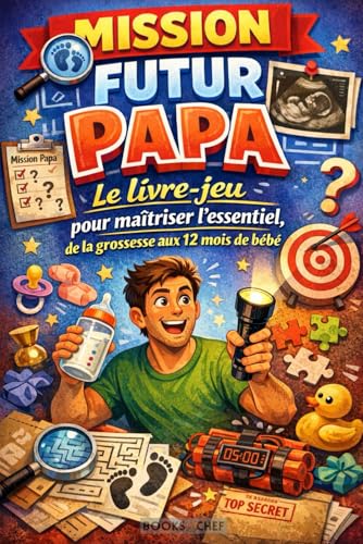 Mission Futur Papa : le livre-jeu pour maîtriser l'essentiel, de la grossesse aux 12 mois de bébé