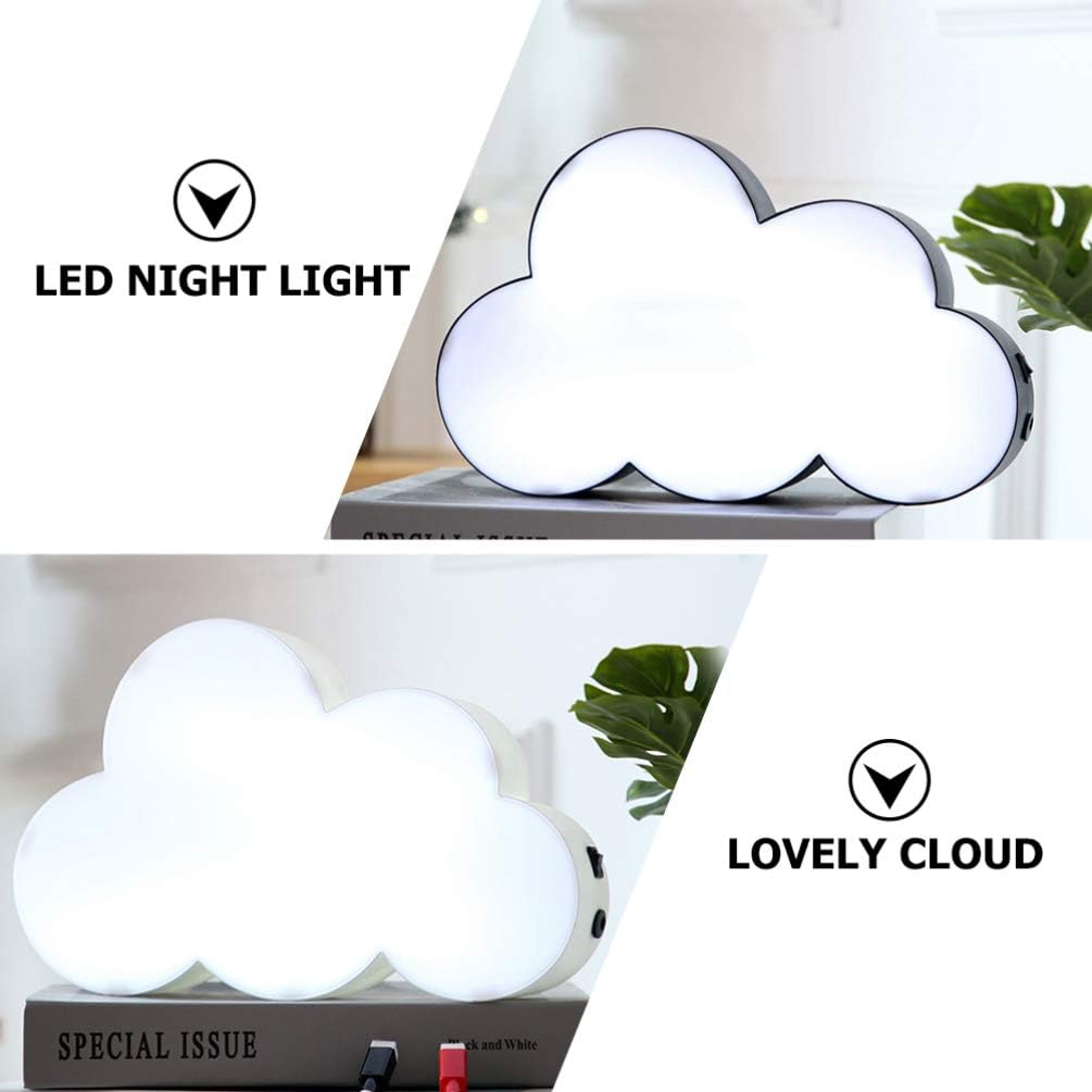 ABOOFAN Cloud Erasable Message Board LED Light Up Message Lamp Handwriting Night Light Table Decoration for Office Home (Random Color)