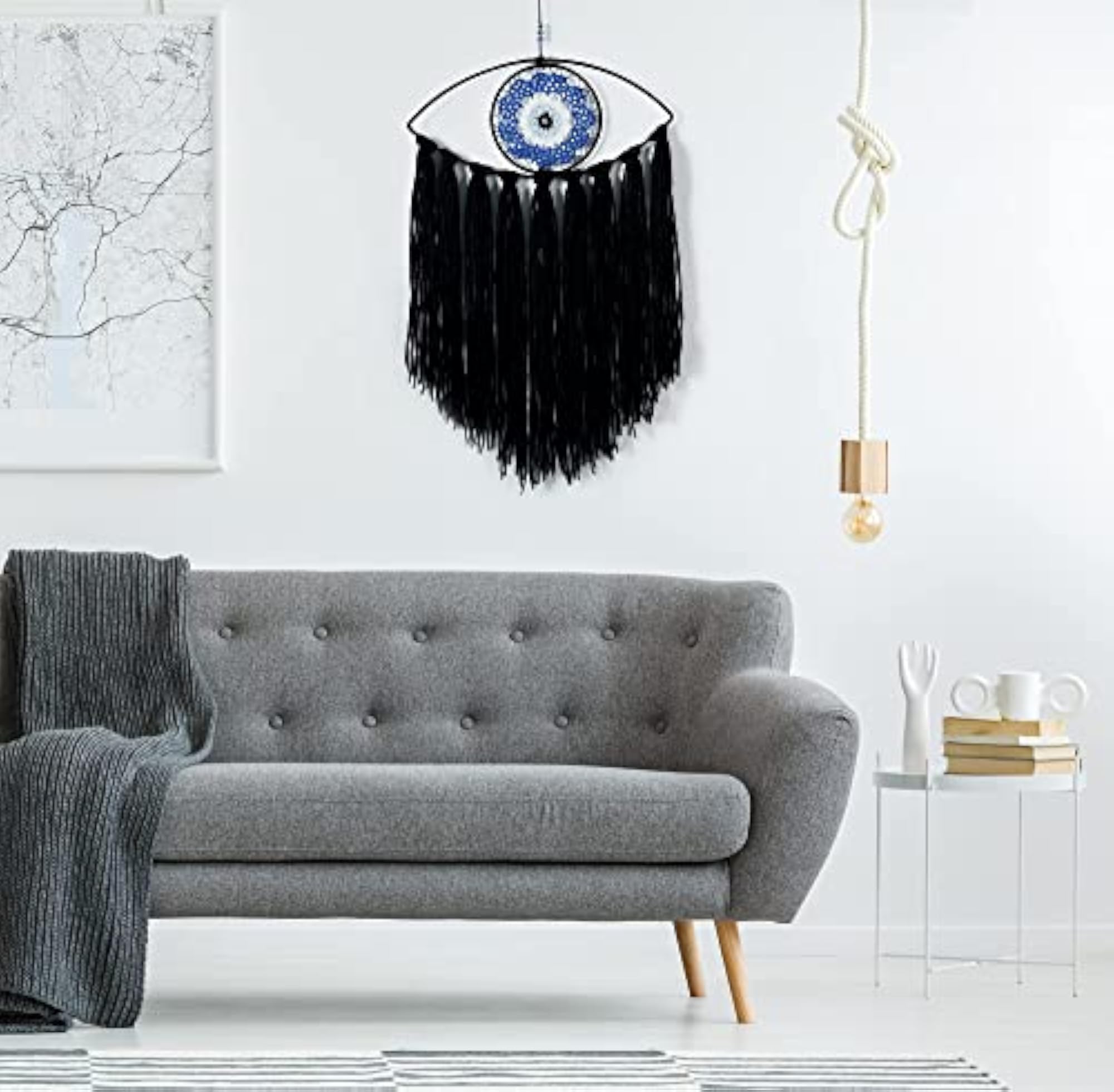 Black Evil Eye Dream Catcher Wall Hanging