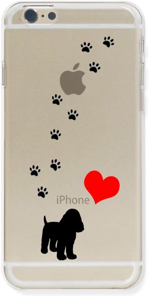 iPhone 6 (4.7) Polycarbonate Clear Hard Case Clear, Dog Love Walking Cocker spaniel