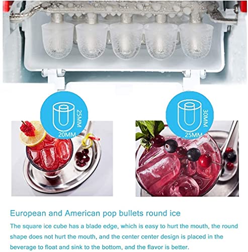 Máquina portátil para hacer hielo - Hielo en cubos listo en 6-10 minutos - Produce 40 libras de hielo en 24 horas - Ideal para hogar, oficina, bar o cocina miniatura 2