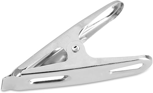 Miniatura 7 de Abrazadera de acero inoxidable para ropa, 20 pinzas de boca plana, clips de metal para ropa sucia, clips de lavandería, clips para bolsa, clips para
