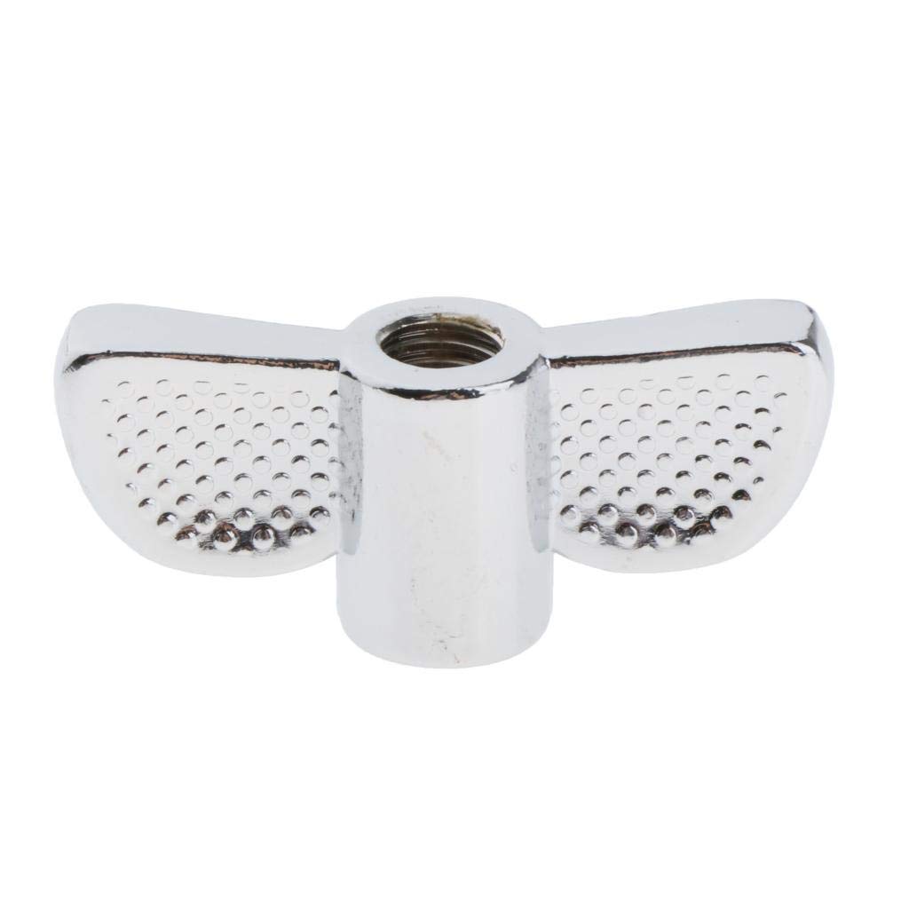 5 tuercas de ala de soporte de platillos de 8 mm para rendimiento de etapa de práctica M8, color plateado