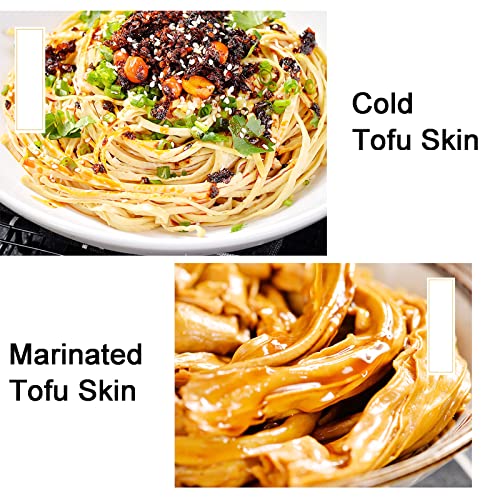 Tofu Skin Dried Fried Soybean Tofu Skin Vegan Food China Specialty Snacks Dry Goods Soy Products, Vegetarian, Non-Gmo,Doufupi Youdoupi, 500G/17.63Oz #TOP4