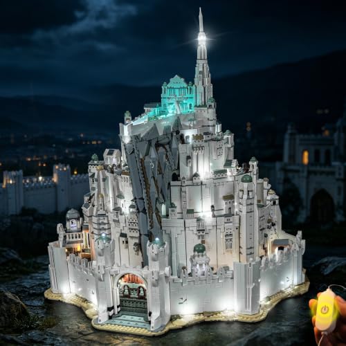 Iluminación blanca fría con sensor táctil para Lego Minas Tirith 11377 BrickBling 7