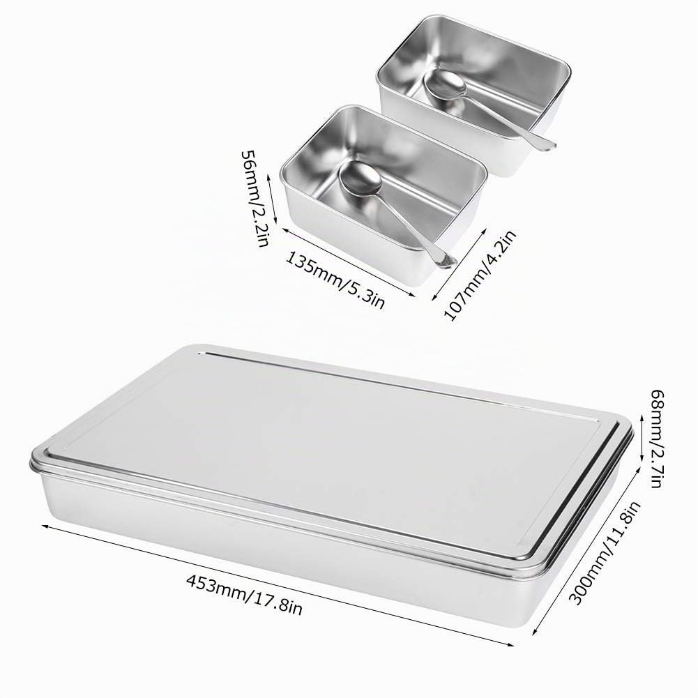 Caja De Condimentos Acero Inoxidable, Contenedor 8 Compartimentos Con Diseño Interno Separable Para Condimentos Y Alimentos Secos Con Material Resistente Ácidos Y Alcalis Para Uso