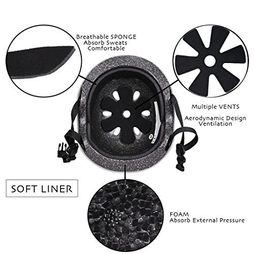 Besmall Kid's Protective Gear Set,Roller Skating Skateboard Bmx Bike Cycling Sports Protective Gear Pads For Youth Boys Girls(Adjustable Helmet+Knee Pads+Elbow Pads+Wrist Pads) Orange M #TOP3