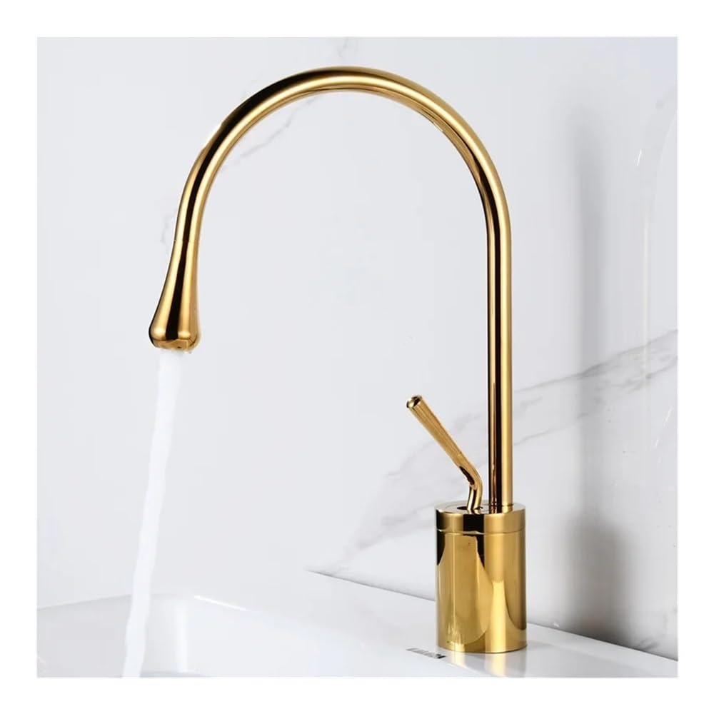 Lave-mains marbre doré XT-447 pour gagner de la place avec élégance