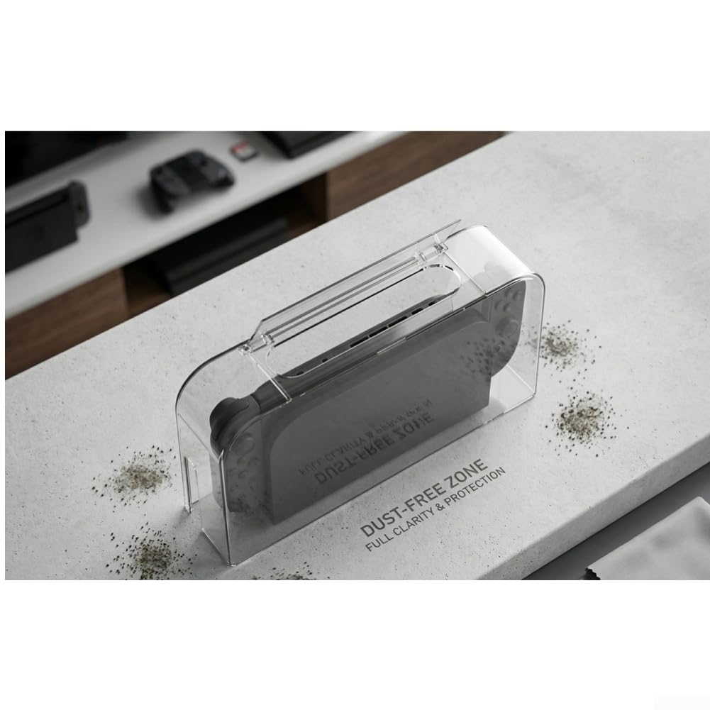 Cubierta antipolvo de acrílico transparente, para Nintendo Switch 2, compatibilidad de protección de base con procedimientos de acoplamiento estándar