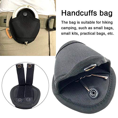 Preisvergleich Produktbild Ecisi 1680D Nylon Universal-Handschellenetui mit Schnellverschluss, reißfester Handschellentaschenhalter, Schutzhülle für kleine Gürteltasche mit offener Oberseite