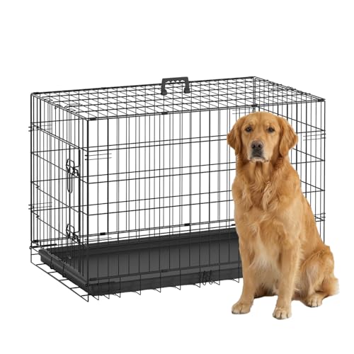 Image of BestPet | Dog Crate | 36 inch | Black | Foldable Metal Kennel with Single Doors