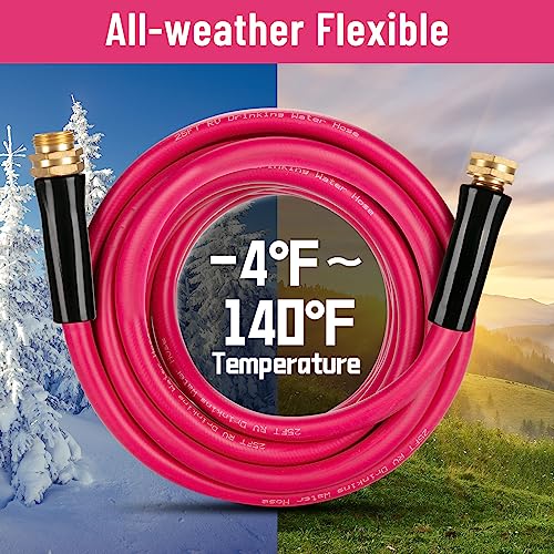 Bebobly BB2071 25 Ft Rv Water Hose, 5/8'' Anti Kink Drinking Water Safe Hose thumb #5