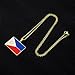 GOYMFKM Fashion Popular Map Of Philippines Necklace - Philippines Flag Necklace Fashionable Charm Necklace Ethnic Style Pendant Necklace Friendship Necklace Jewelry Dainty Pendant Necklace,Yellow,5
