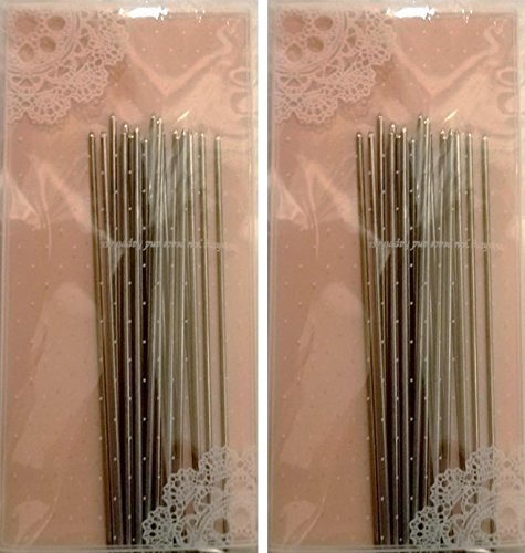 Amish Made Heavy Duty Steel Straight Hair Pins 2.5" Inch, 2 Pack (20 Pins)
