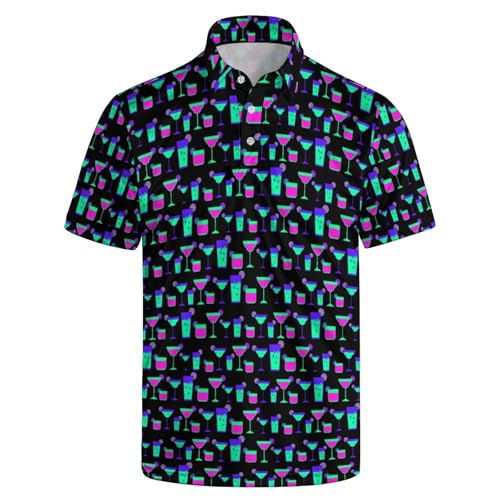 Polo homme à manches courtes en mélange de coton stretch à carreaux