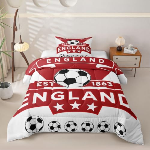 Image of Feelyou Football Soccer Comforter Set Twin Size Bedding Set