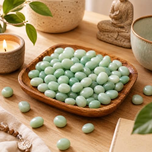 Image of Polished Aventurine Crystal Bulk - 0.5 inch Colorful Tumbled Stone Chips Rocks, 10 oz Crushed Sea Glass Vase Filler Small Stones for Healing, Reiki, Crafting, Home Decor