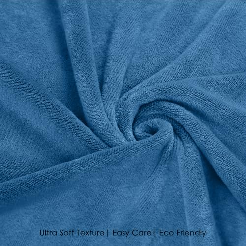 Image of HOUSSE Premium Microfiber Bath Towel - Extra Large 75x150cm Quick Dry Towels for Women Men & Kids | Super Soft Plush 550 GSM | Ultra Absorbent for Home Swimming Sports & Travel (Ink Blue)