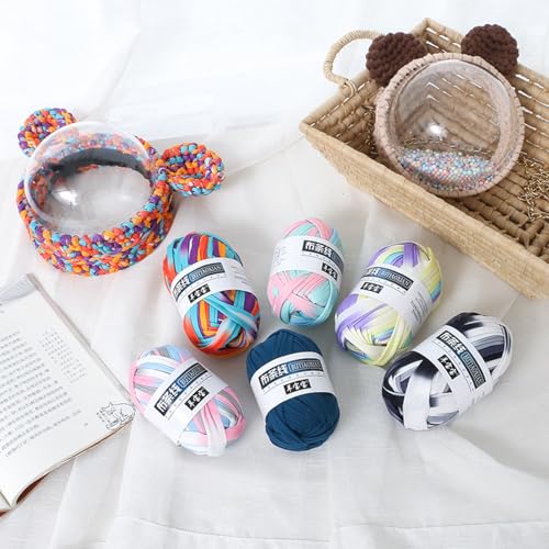 Fils de tissu teints par segments et tissés à la main, lot de 8 pièces
