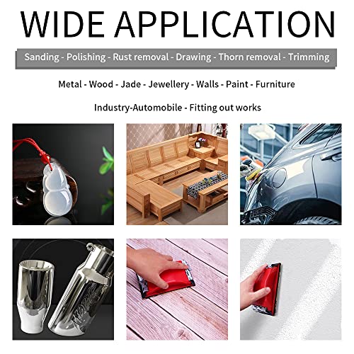 Vrket Wet & Dry Sandpaper Set, 42 Sheets Of 120 To 3000 Grit Sandpaper With Sanding Block Sander,For Wood Furniture Finishing Metal Automotive Sanding Polish #TOP6