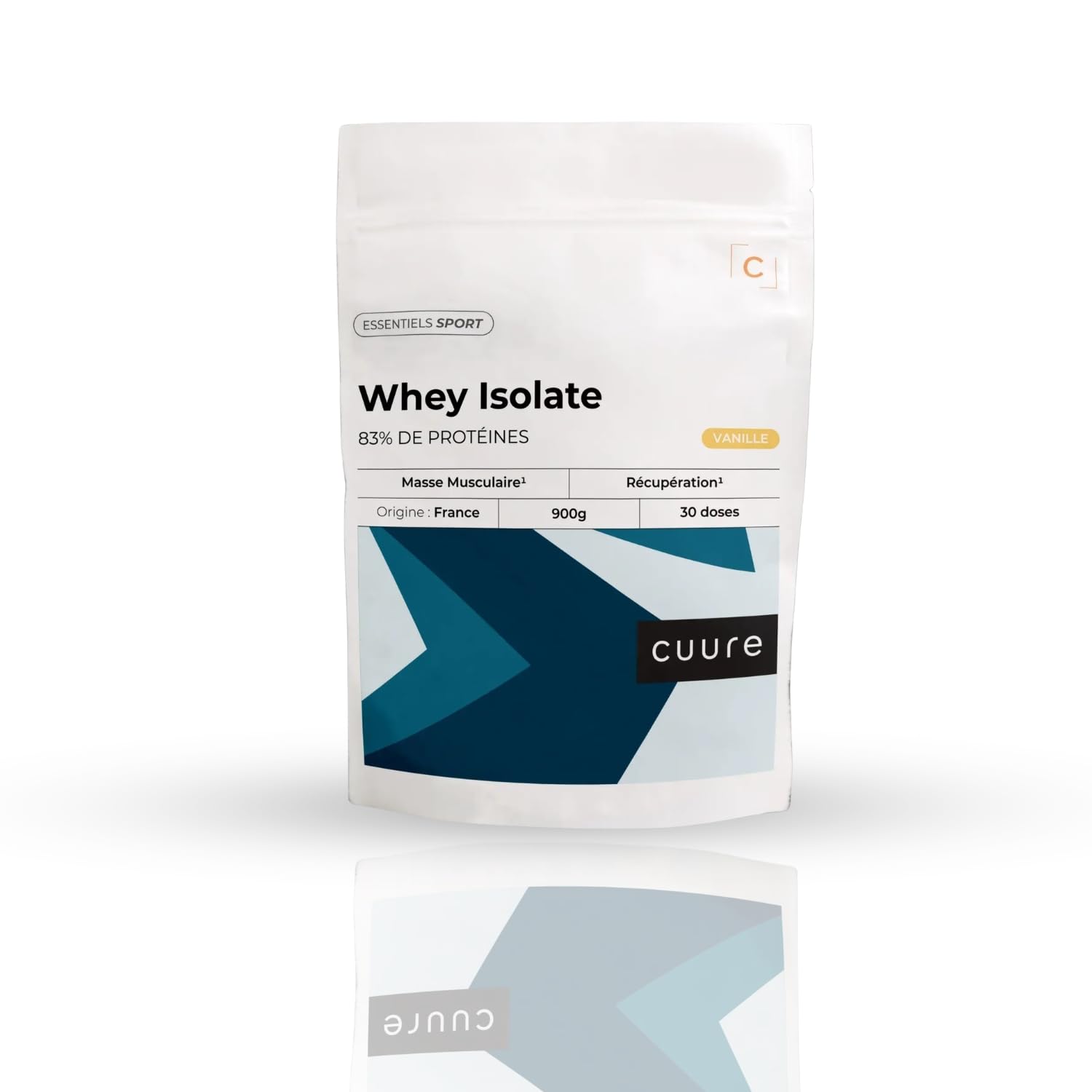 Whey Isolate - CUURE - Whey Isolate Instant 29.1 g - Sport - 83% protéines - 30 jours - 1 Dose/Jour - Vegan - Fabriqué en France