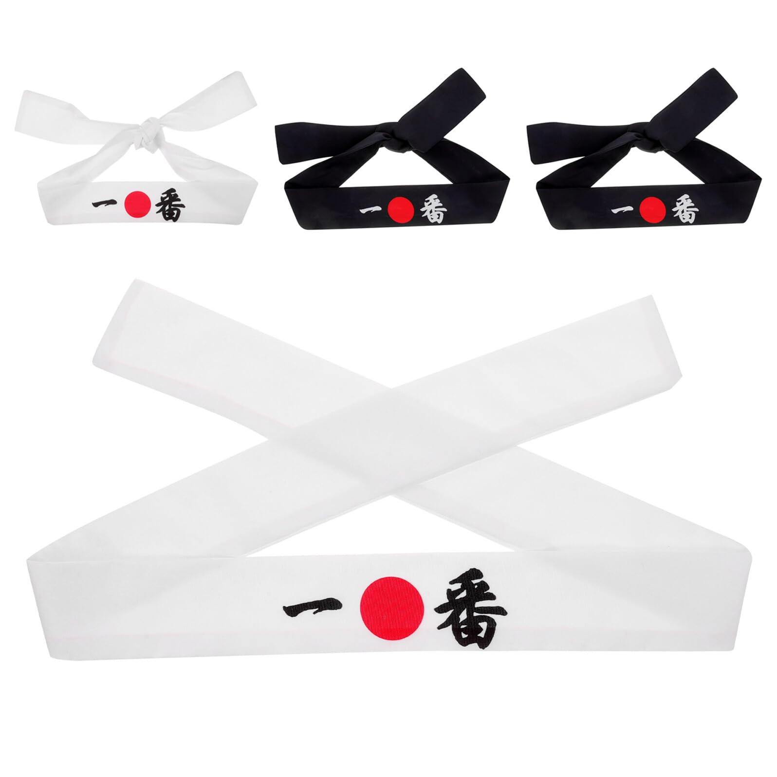 Cintas Hachimaki japonesas de algodón ajustables pack de 4 8