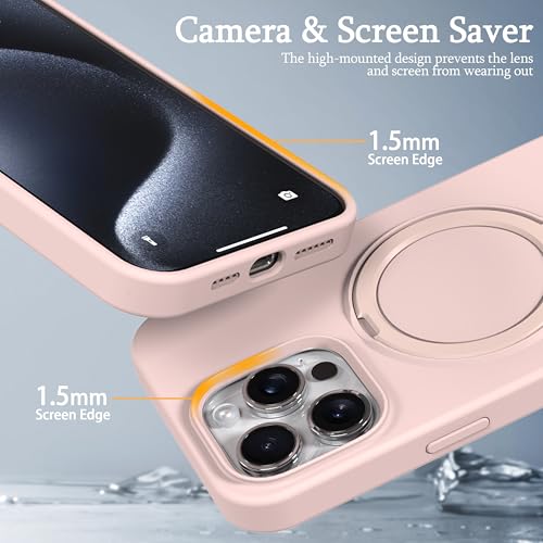 IAIYOXI Case for iPhone 11 Case with Magnetic Invisible Stand - MagSafe Compatible, Military Drop Tested, Shockproof Silicone Cover for Women and Men (6.1", 2019) - iPhone 11, Pink by IAIYOXI - Image 3