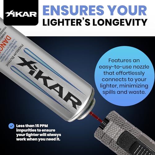 Xikar PUROFINE Premium Butane Fuel Refill with 0 Impurities - Premium Quality Fuel for Jet Flame Lighters and Torches - High Altitude Formula, 8oz (400ml) 2 Pack - Thumbnail 4