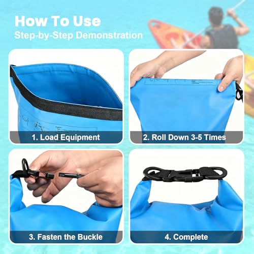 Image of Waterproof Dry Bag,20L Roll Top Lightweight Dry Storage Bag Backpack for Hiking, Backpacking, Kayaking, Camping, Swimming, Boating