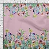 oneOone Gasa De Viscosa Tela Floral Y Cactus Panel Impresiones De Tela Por Metro 42 Pulgadas De Ancho