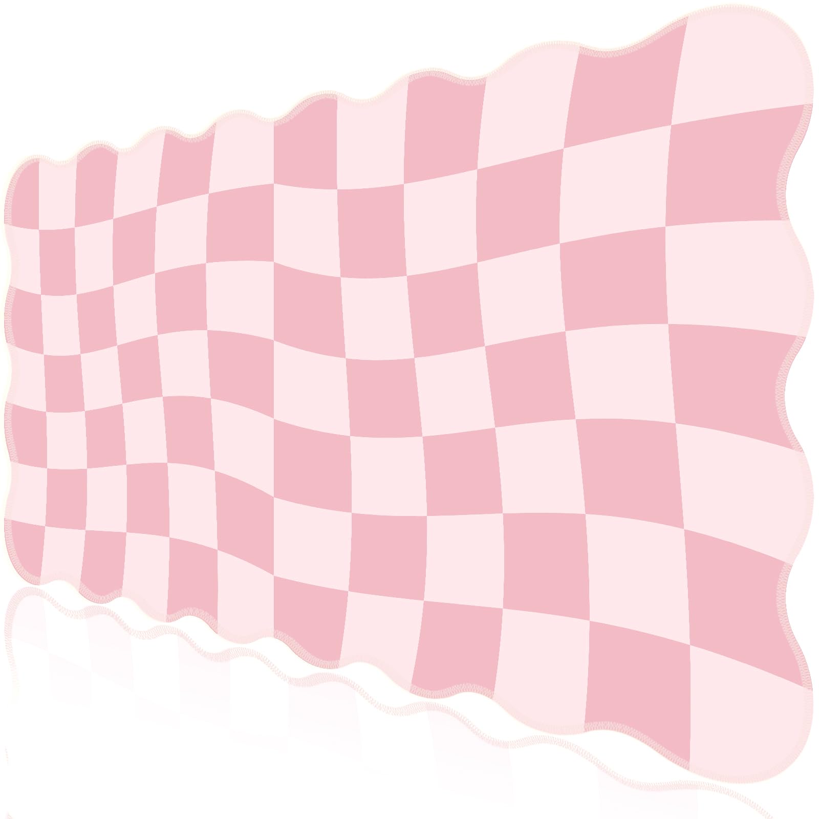 L-SPOUTTO Różowa podkładka pod mysz, geometryczna mata na biurko XXL, duża zapiekanka podkładka pod mysz do gier, 89 x 40 cm, antypoślizgowa gumowa podstawa, wodoodporna mata na biurko do laptopa